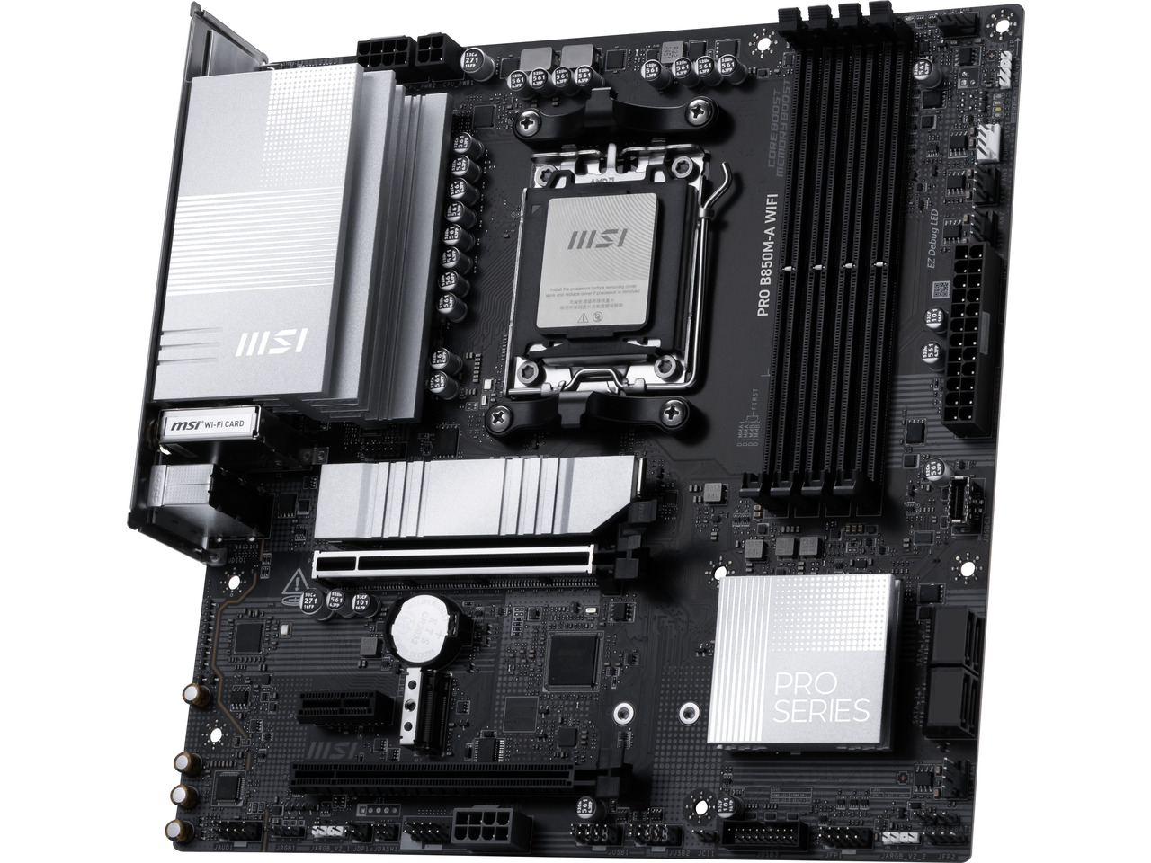 MSI PRO B850M-A WIFI AM5, Wi-F - Am5 Micro Atx Pcie 5.0 Motherboard บทวิจารณ์และราคา