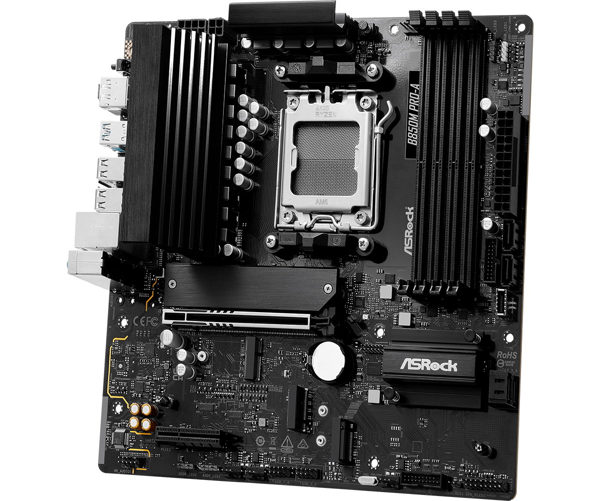 เมนบอร์ด ASROCK B850M PRO-A รอ - Am5 Micro Atx Pcie 5.0 Motherboard บทวิจารณ์และราคา